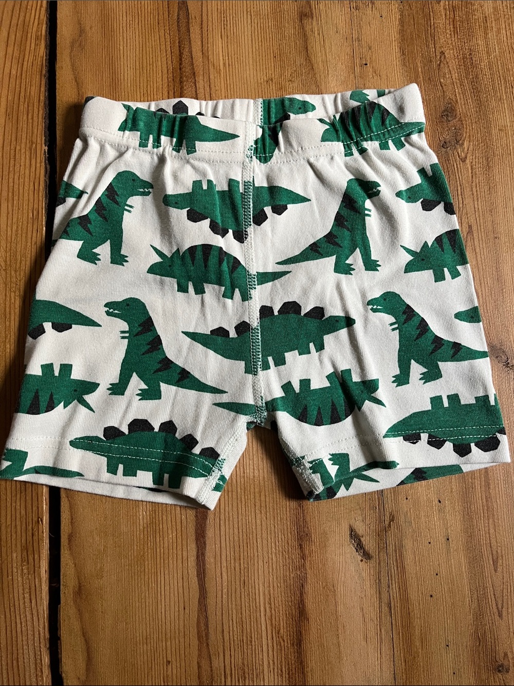 HANNA ANDERSSON 110 Green Dino Print Pajama Shorts Organic